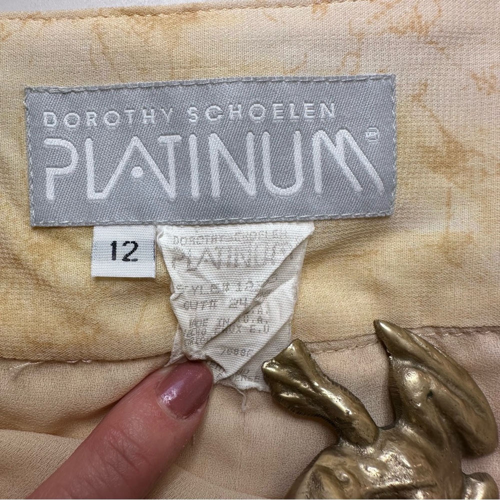 Platinum by Dorothy Schoelen Vintage Skirt Size Sz 12 80's 90's Bohemian Overlay - Picture 7 of 9